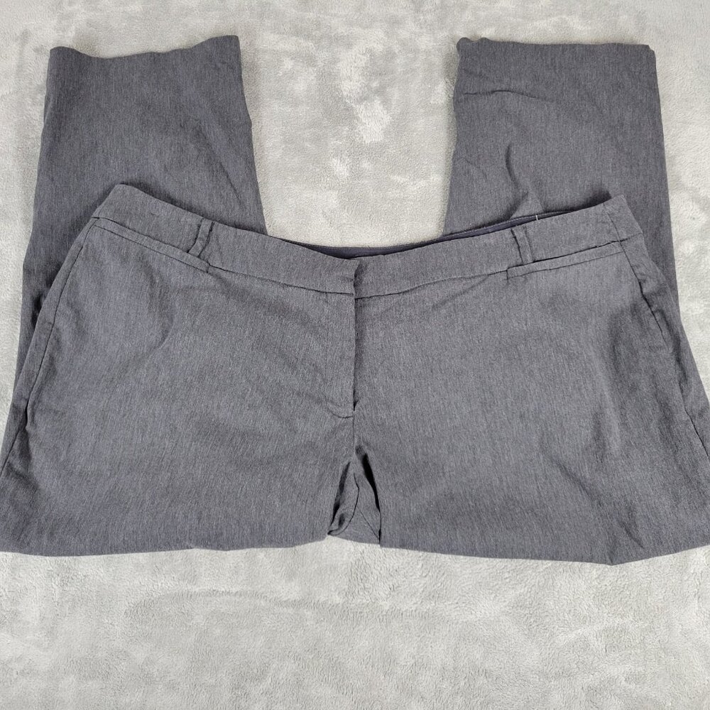 Lane Bryant 28S Pants Petite Plus Size Gray Dress Office Stretch SL91E